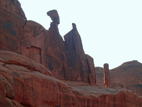 a balanced rock, but not the famous one at  Arches National  Park